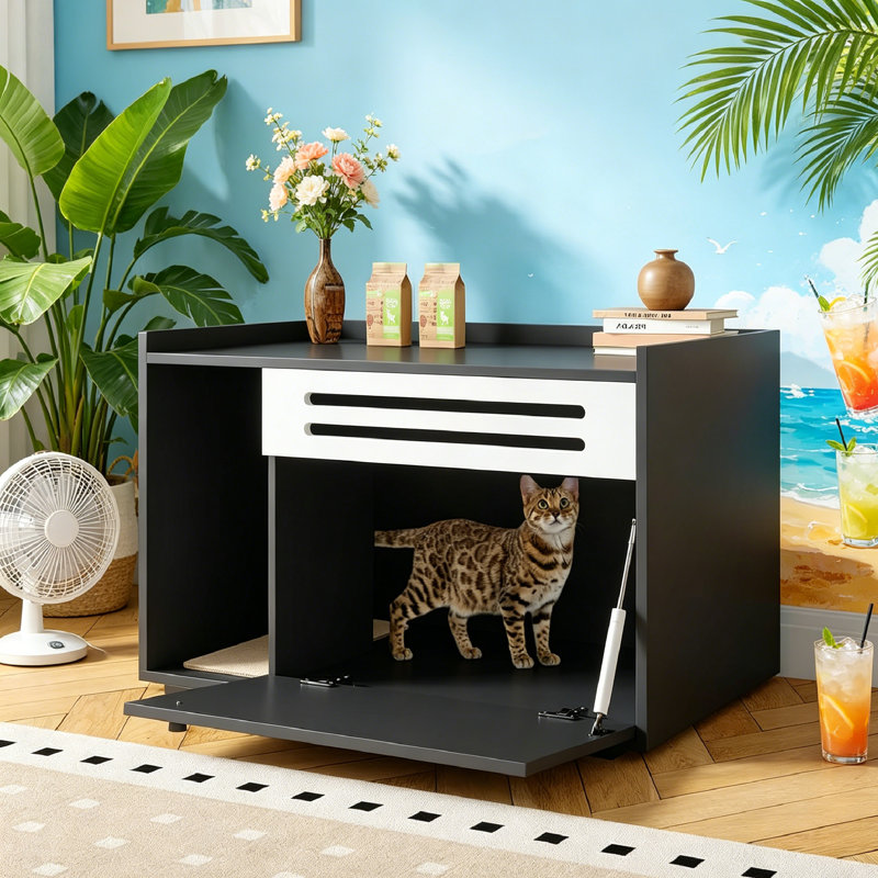Litter Box Enclosure, Black