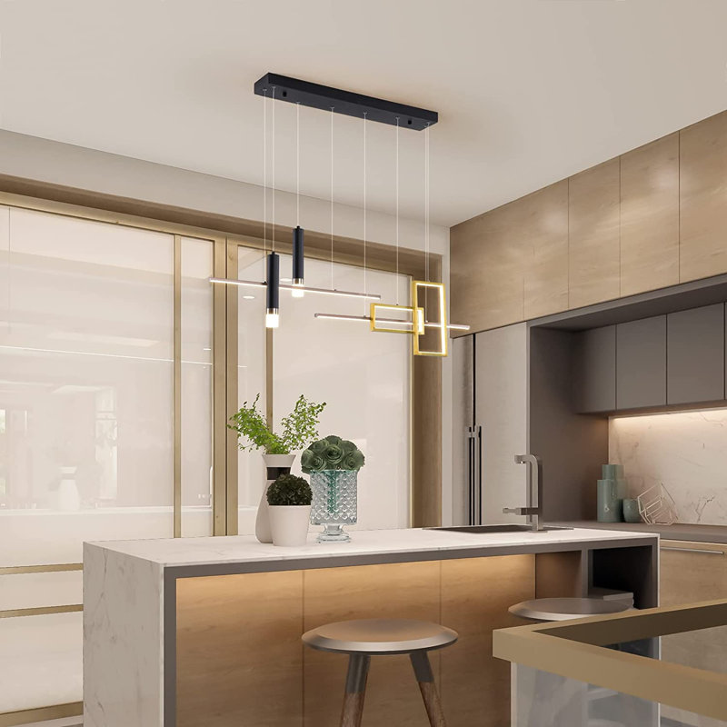 Luminaire suspendu pour îlot de cuisine à 6 lumières DEL Lorisa
