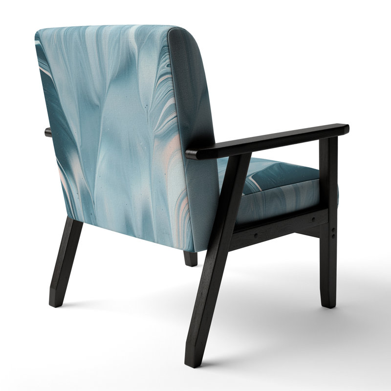 Fauteuil d'appoint rembourré «Heidelind - Blue Modern Water I»