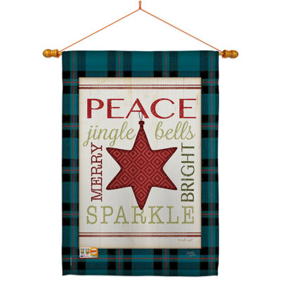 Double Sided 40'' H x 28'' W Polyester Christmas Flag Set