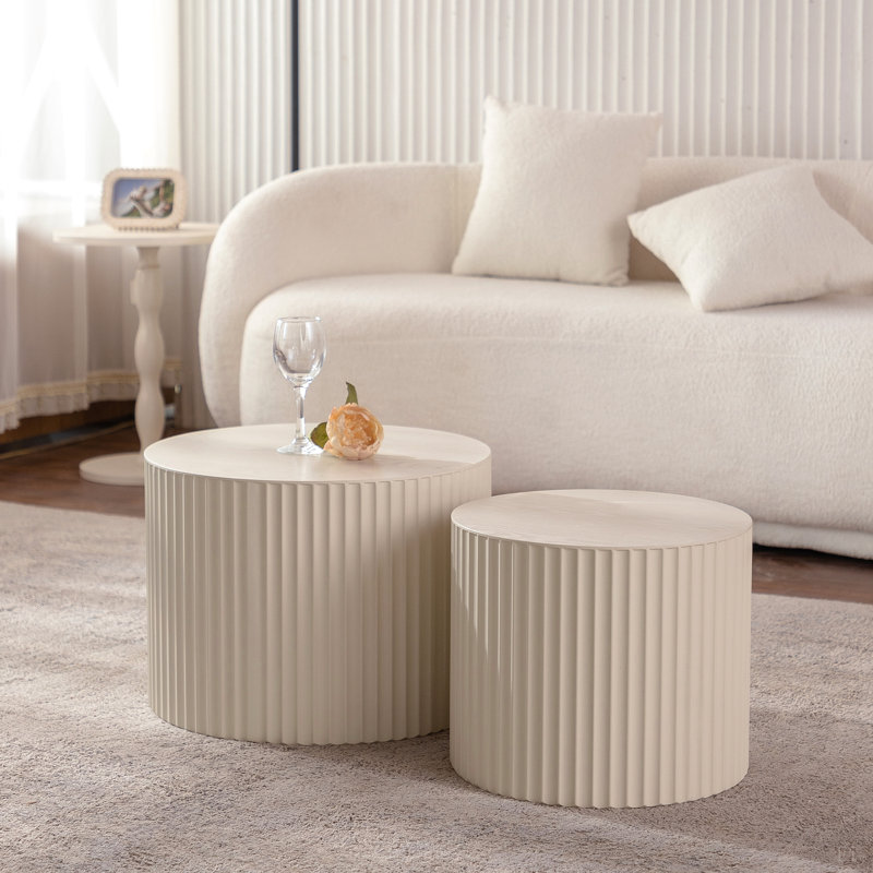 Ensemble de 2 tables basses gigognes Modern