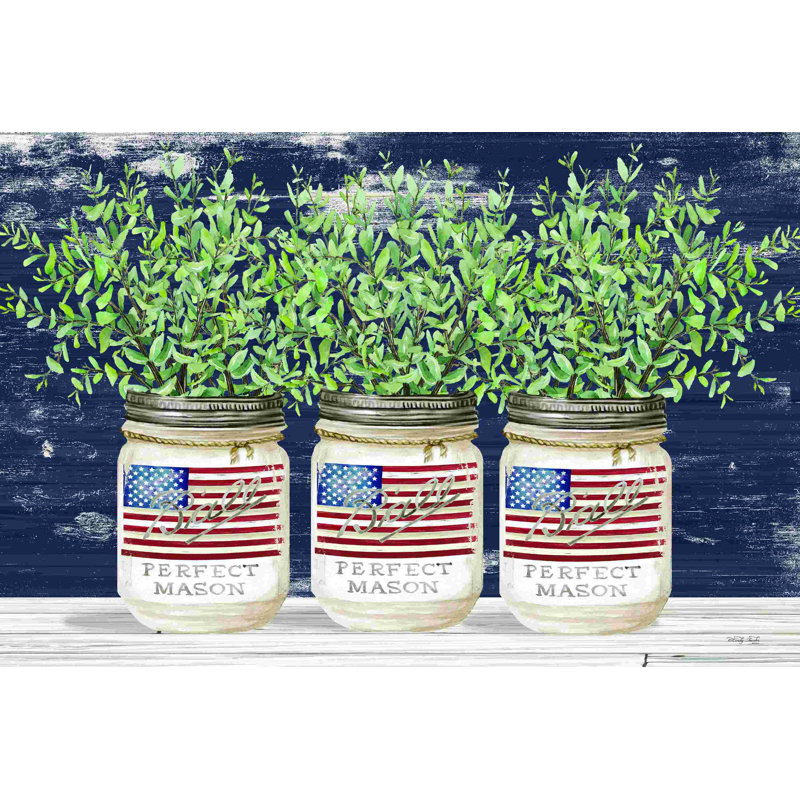 Pot patriotique en verre Trio II, H 20 po x l 30 po