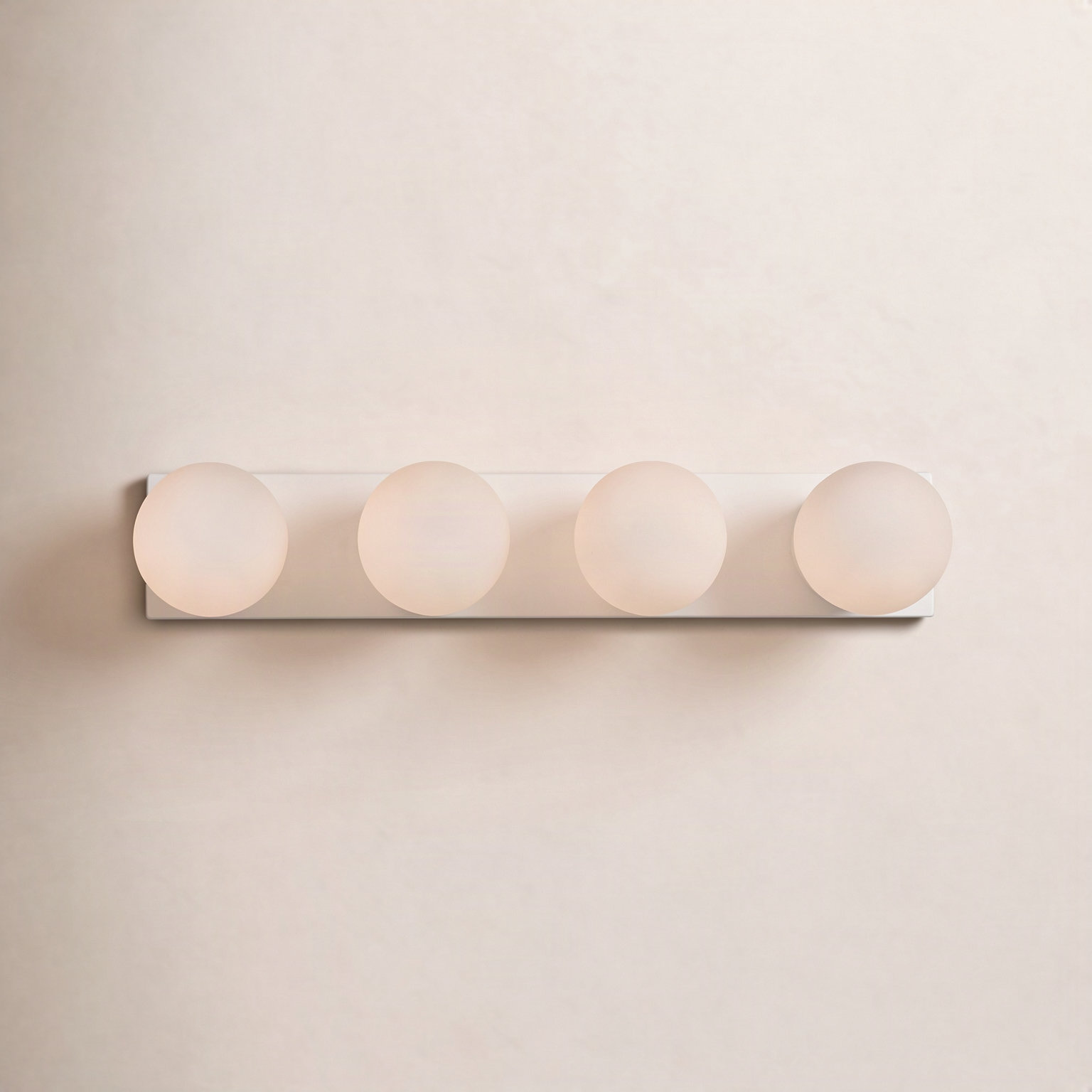 Isabeth Transparent Dimmable Bath Sconce, 6" H x 31" W x 31" D, Chrome, 4 Lights