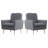 Vanetten Fleece Minimalist Accent Chair Set of 2-108781429