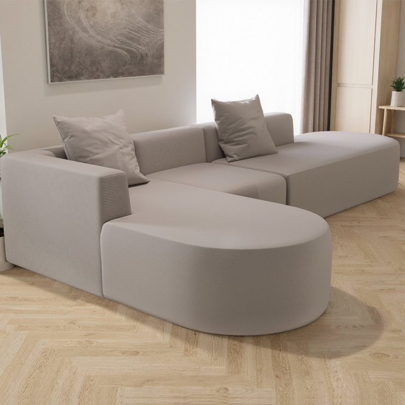 Canapé modulaire en L de 135 po avec méridienne modulaire en forme de L et méridienne pour 5 places, sans nuage