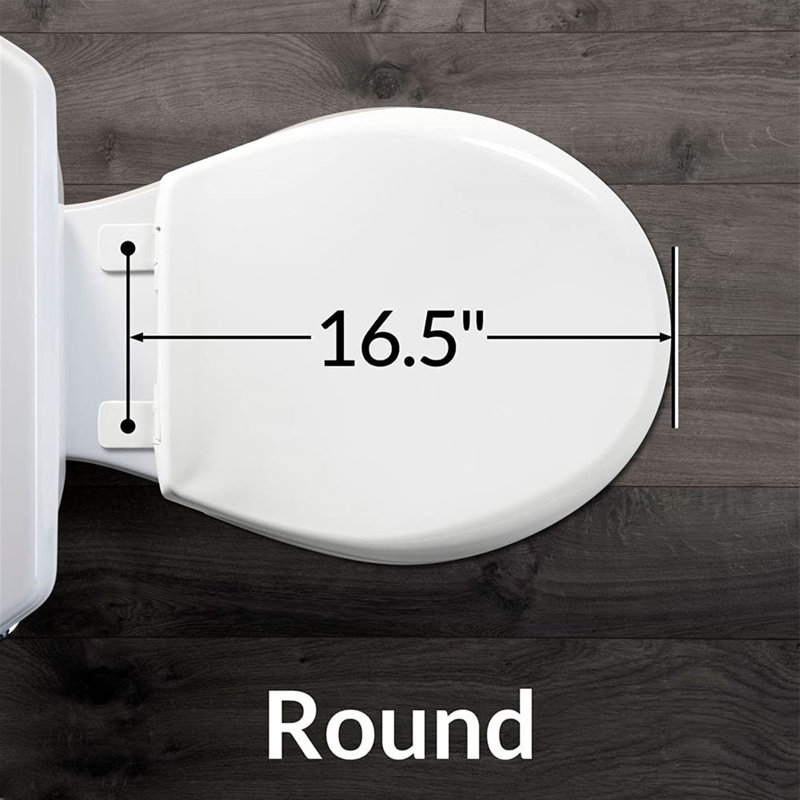 Round Toilet Seat and Lid, White