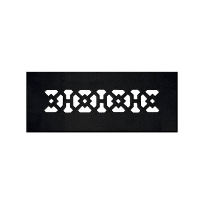AIR RETURN 2"x10" Duct Opening | Heavy Cast Aluminum Air Grille (4"x12" Overall) | Powder Coated