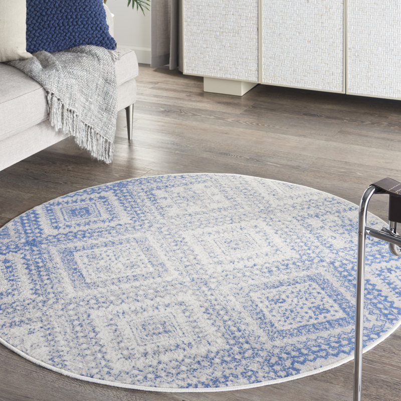 Tapis ivoire Harriet Bohemian Farmhouse, Rond 5 pi