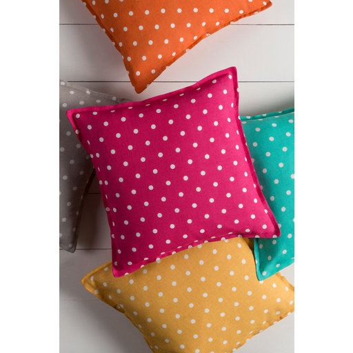 Polka Dot Polka Dots Pillow Cover, 22" x 22", Burnt Orange