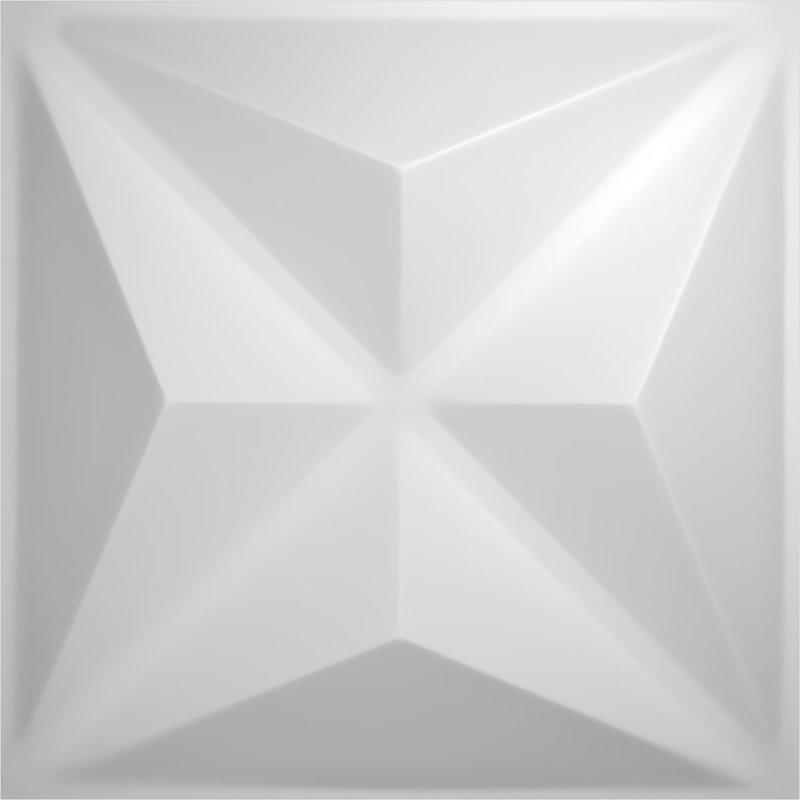 White Geometric PVC 3D Wall Panels Set of 50