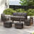 5 Person Patio Conversation Sets With Adjustable Height Table