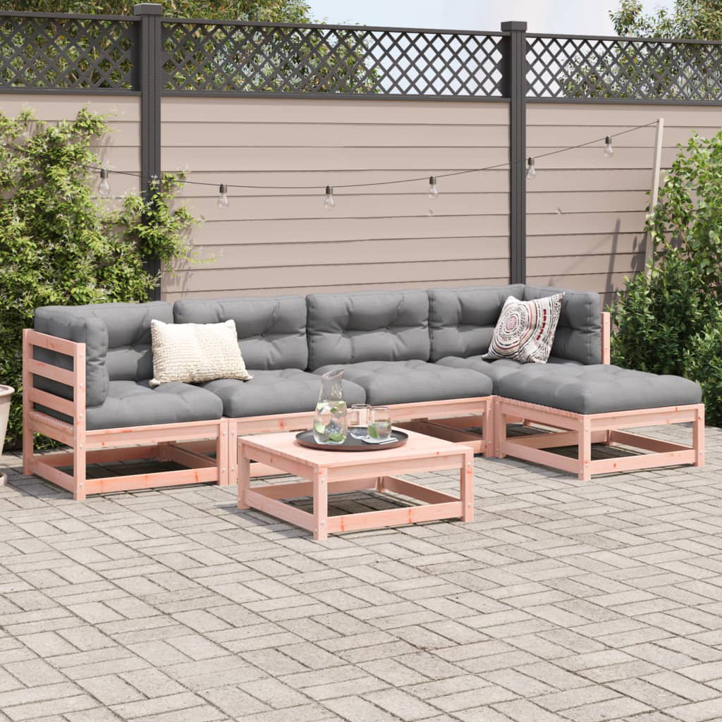 Vidaxl 6-Teilig – Dieses Gartensofa-Set ist aus massivem Douglasienholz gefertigt