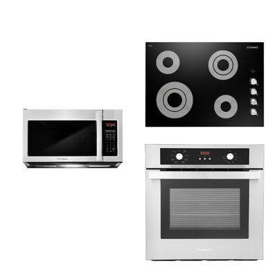 3 Piece Kitchen Package with 30"" Electric Cooktop & Wall Oven -  Cosmo, COS-3PKG-075