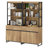 Aadam 2 PCS Modern 72" Tall Bookcases With Metal Base And Adjustable Shelves, Library Book Shelf With Storage Cabinet And Open Book Shelfs, Wood Bookshelves-1034886228-1014579173
