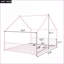 Structure de lit double en métal - Aucun sommier requis, rose-1525657587