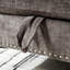 Canapé modulaire moderne avec tissu en chenille, accoudoir carré, gris foncé et accoudoir de rangement convertible, 3 places, gris-1617571011