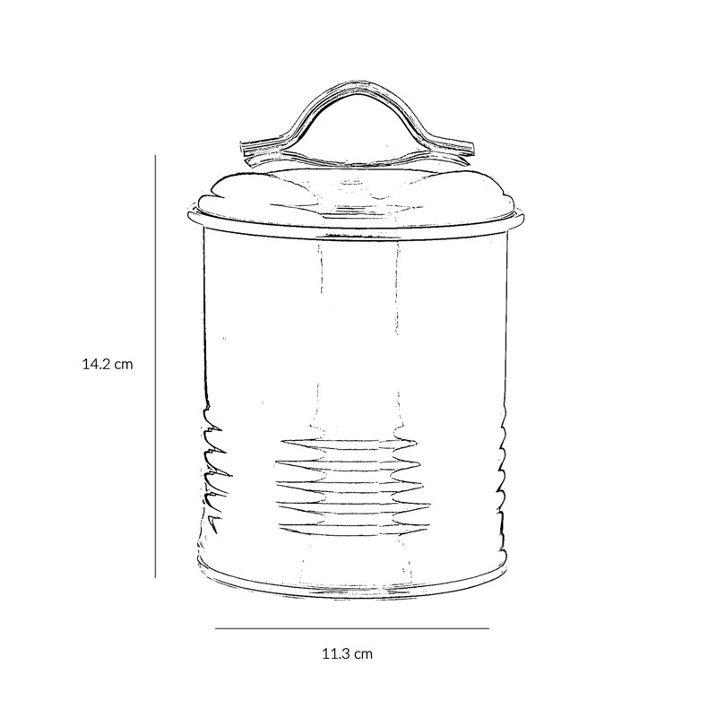 Metal Jar - Set of 3, Cream