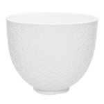 KitchenAid® 5 Quart White Mermaid Lace Ceramic Bowl