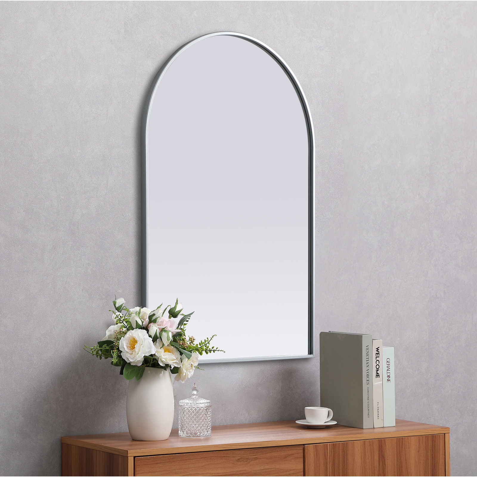 Sabine Accent Mirror, Silver, 40" x 27"