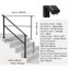 4-5 Handrails for Outdoor for Seniors Porch Deck Black Square Tube Steel