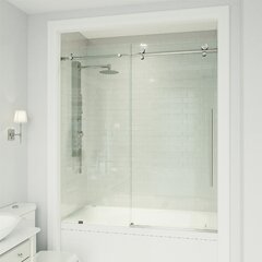 Modern Black Shower + Tub Doors