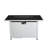 43” Smoked Glass Metal Rectangle Fire Pit-65319388