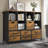 8 Cube Storage Bookcase With 6 Fabric Drawers,diy Cube Fabric Storage Organizer, 4 Tiers Bookcase With Open Display Shelves,modern Storage Bookshelf For Home And Office-672782123