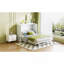 Lit escamotable double avec grand tiroir, ports et prises USB, blanc