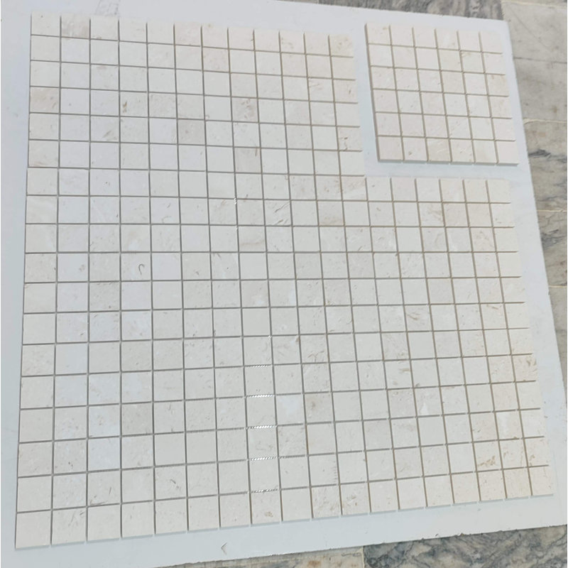 Honed 2" x 2" Limestone Grid Mosaic Wall & Floor Tile