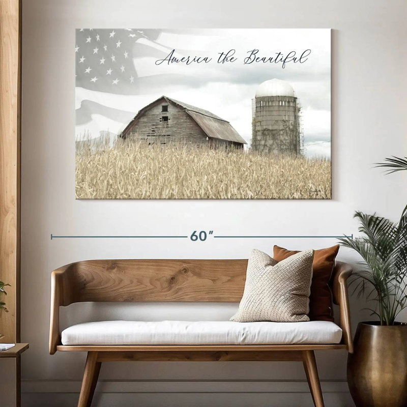 Lelar America The Beautiful Country, H 34 po x l 51 po