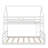 House Floor Bunk Bed With Ladder Twin Over Full,Wood Low Bunk Bed For Kids Juniors, Space-Saving,No Box Spring Needed-1503325695