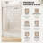 38 - 42 in. W x 71 in. H Pivot Semi-Frameless Shower Door with SGCC Tempered Glass-108624643-123417618
