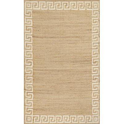 Erin Gates by Momeni Orchard Greek Key Jute and Wool Hand Woven Ivory Area Rug