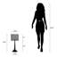 Crystal Lattice Radiance Table Lamp - Matte Black & Clear Crystal - Set of 2