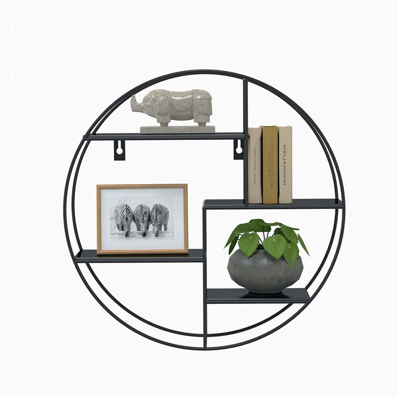Hetem 4 Piece Circle Metal Tiered Shelf