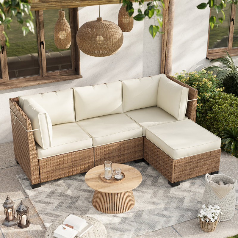 Ensemble de coussins de chaise d'extérieur 9 pièces, remplacement de coussins de meubles de patio avec coussins de siège en mousse, coussins de siège antidérapants pour meubles de patio et canapé d'extérieur.