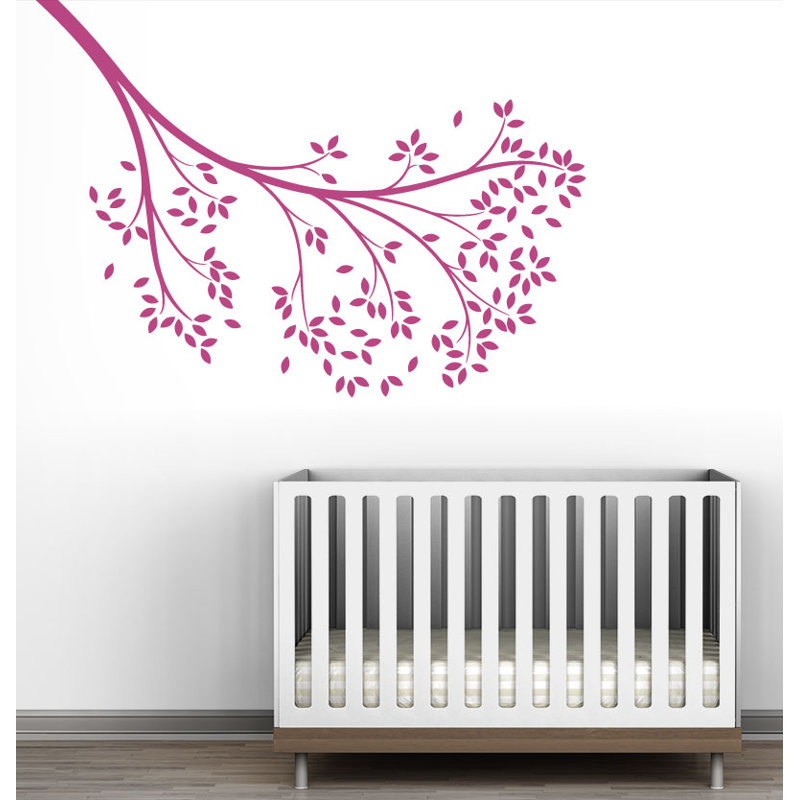 Décalcomanie murale branche atteindre, Rose foncé