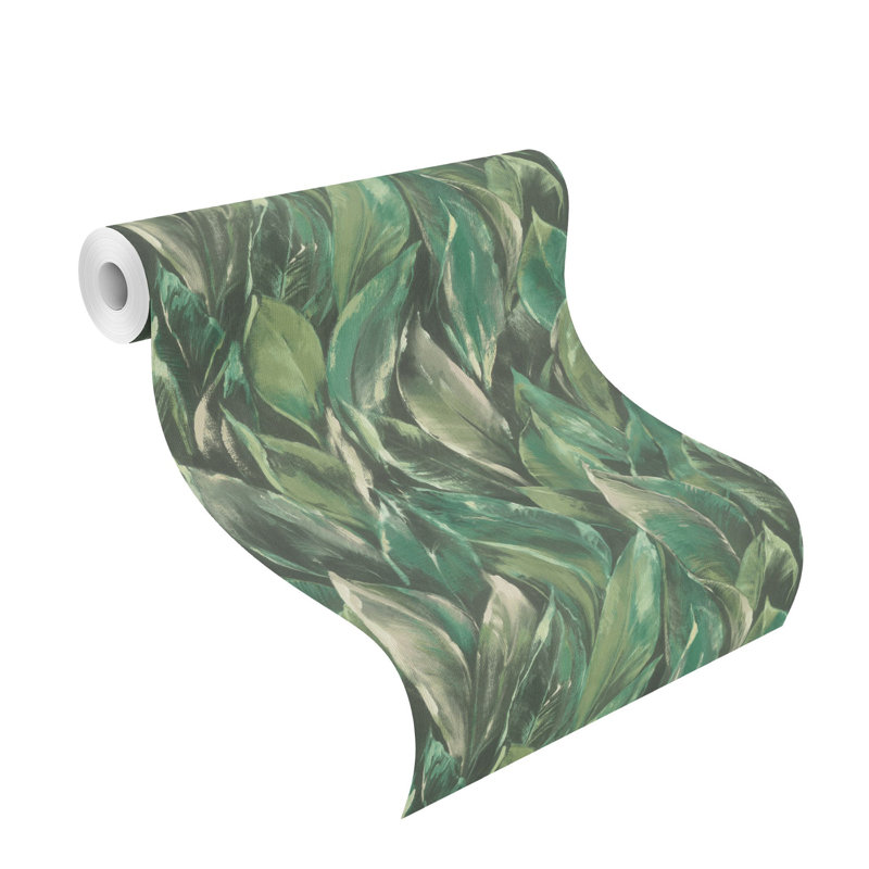 Rouleau de papier peint L 33 pi x l 20,9 po Cropper Banana Leaf, Vert