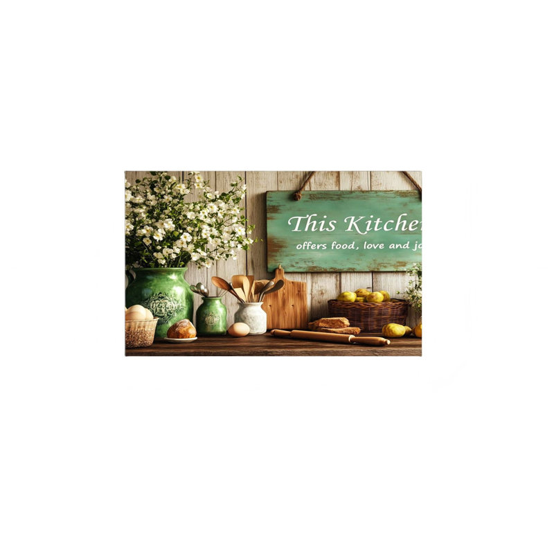 «Vintage Kitchen Food Still Life», art mural encadré en bois à l'arrière, 30 x 20
