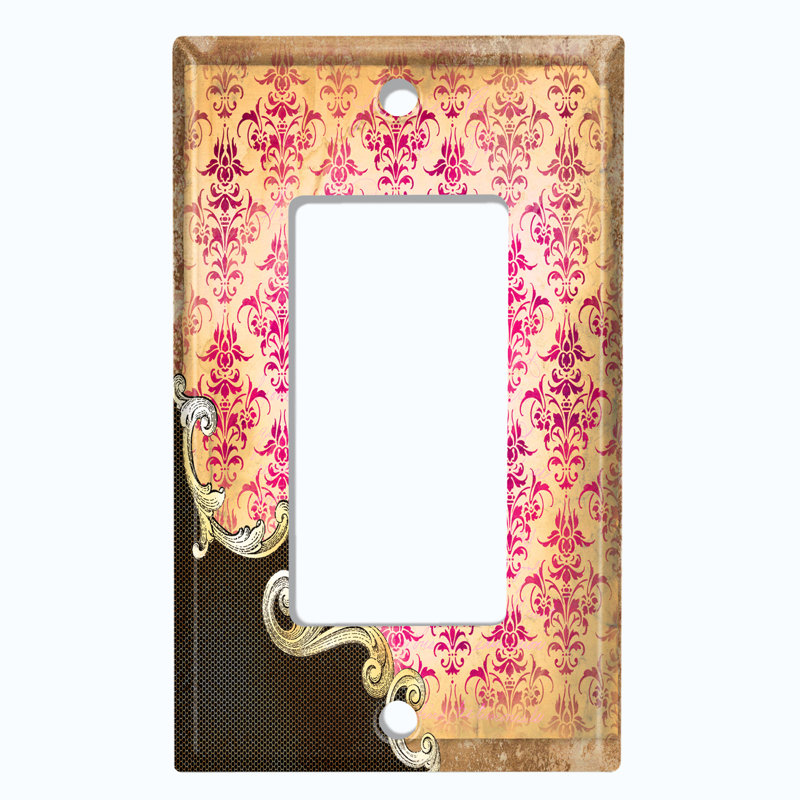 Plaque murale d'interrupteur à bascule Damask Frame