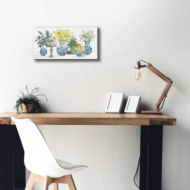 «Epic Graffiti» «Chinoiserie Lemon Set» par Cindy Jacobs, art mural sur toile, 24 po x 12 po
