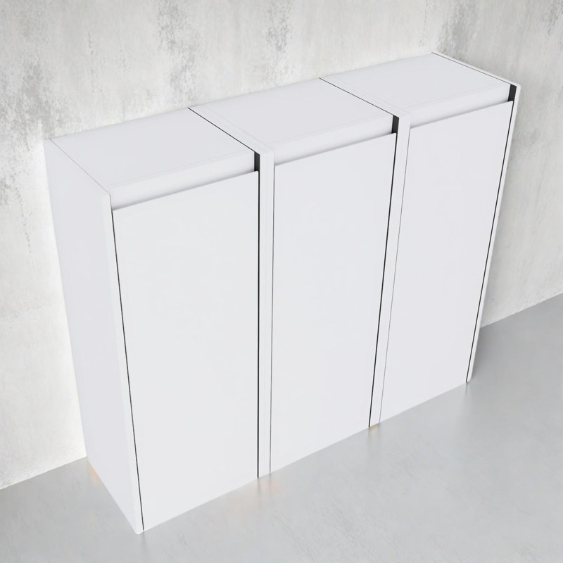 Armoire murale de salle de bain 12 "avec portes à fermeture douce 12", Blanc