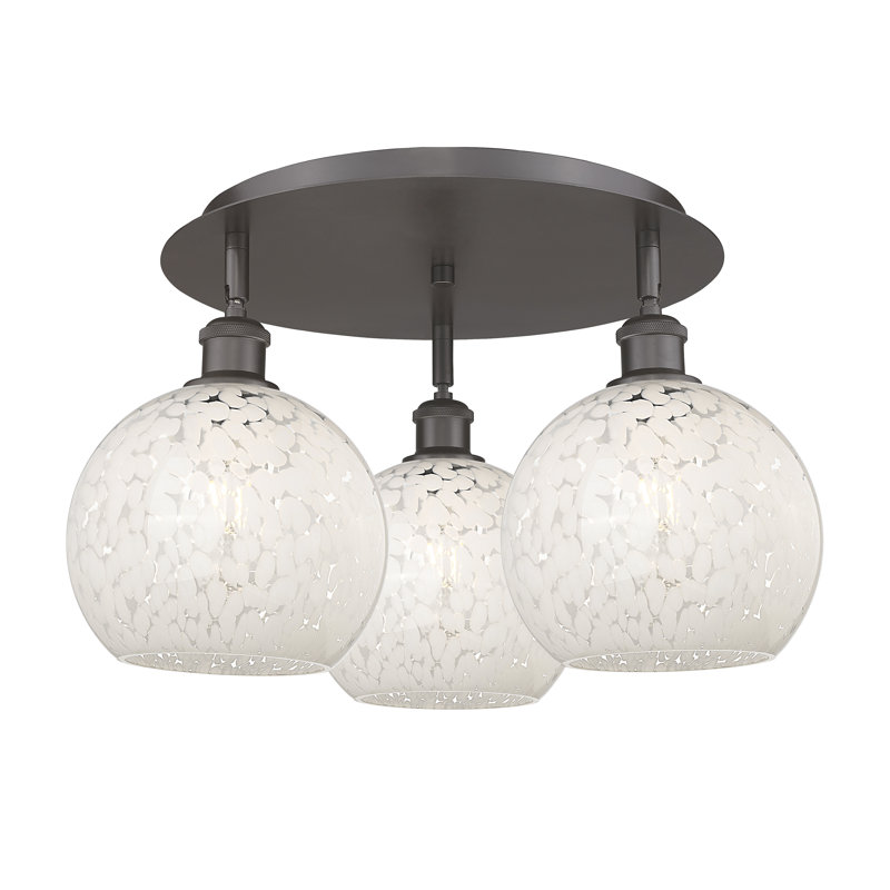 Bernda Glass Semi Flush Mount, Oil Rubbed Bronze