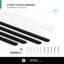Panneau de baignoire fixe à cadre complet Fine Fixtures 30 po x 58 po, noir mat-111102473