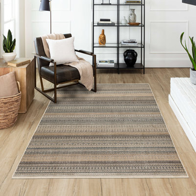 Tapis beige / gris / brun clair Morecambe