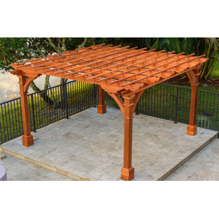 Solid Redwood Pergola