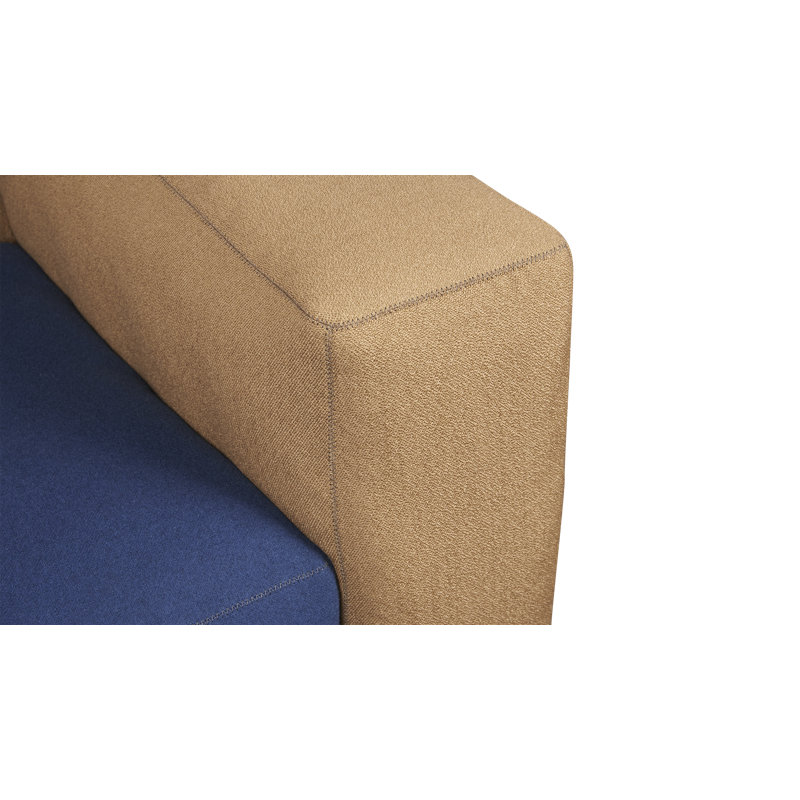Canapé modulaire rembourré 2 pièces Camoya , Bleu / beige
