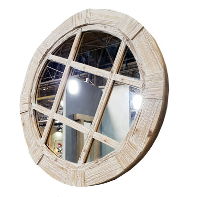 Gain Wood Flat Wall Mirror