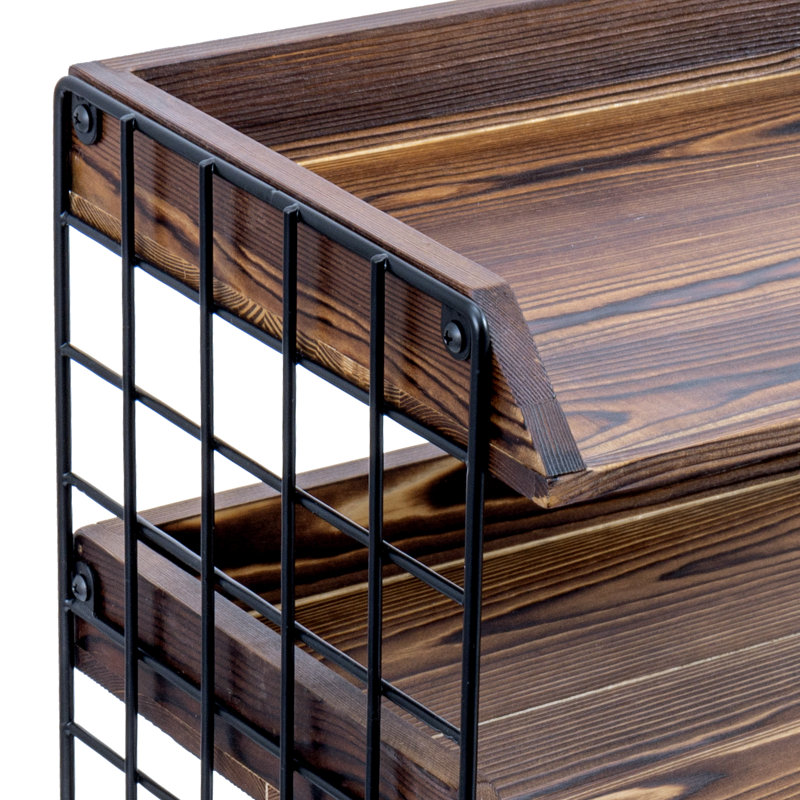Metal Solid Wood Paper Organiser