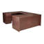 Bureau en U avec double caisson à tiroir Nevjana-32281803